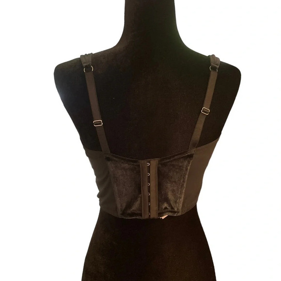 Victoria’s Secret Dream Angels Black Velvet Corset Top size Large - Picture 7 of 8